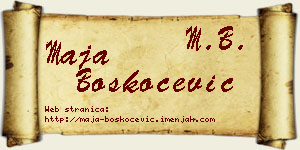 Maja Boškoćević vizit kartica